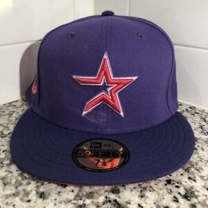 Houston Astros New Era 59FIFTY MLB 45th Anniversary Purple Rose Fitted Hat 7 3/8